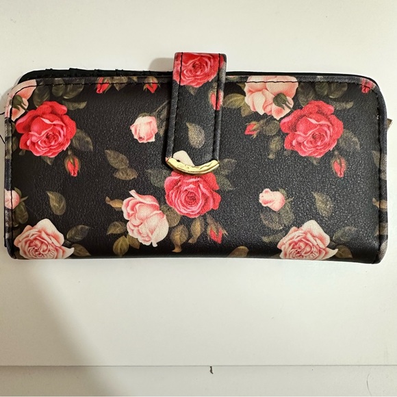 Women’s Red Leather Backpack & Floral Wallet - Picture 9 of 9